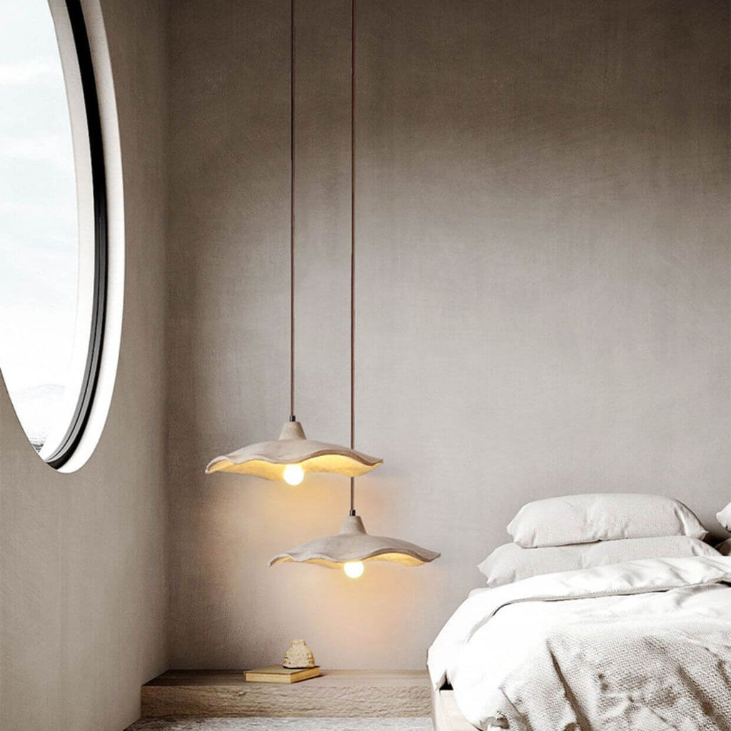 Japanese Vintage Cement Flower Shape Chandelier for Kitchen Island