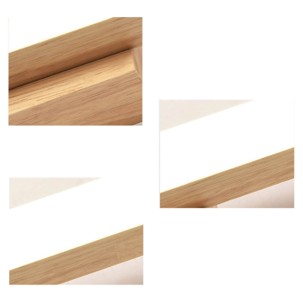 Scandinavian Natural Wood LED Wall Sconce Lamp for Modern Bathrooms
