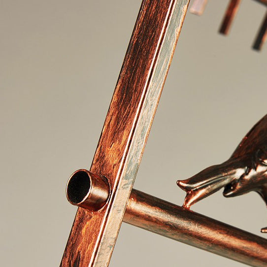 Vintage-Inspired Black Iron 4-Light Bird Cage Chandelier for Dining Room