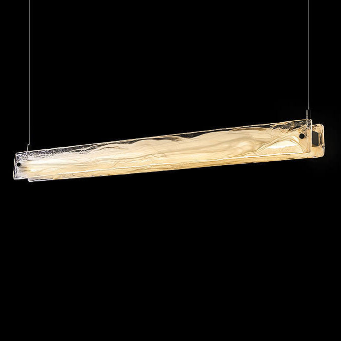 Modern Clear Glass LED Chandelier Pendant Light for Kitchen Island