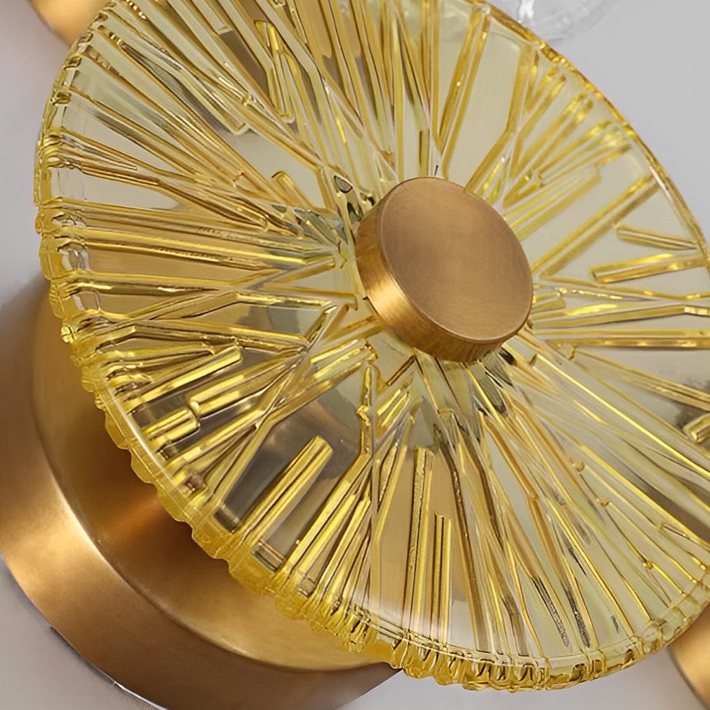 Luxury Round Glass LED Wall Light Fixture for Modern Living Spaces
