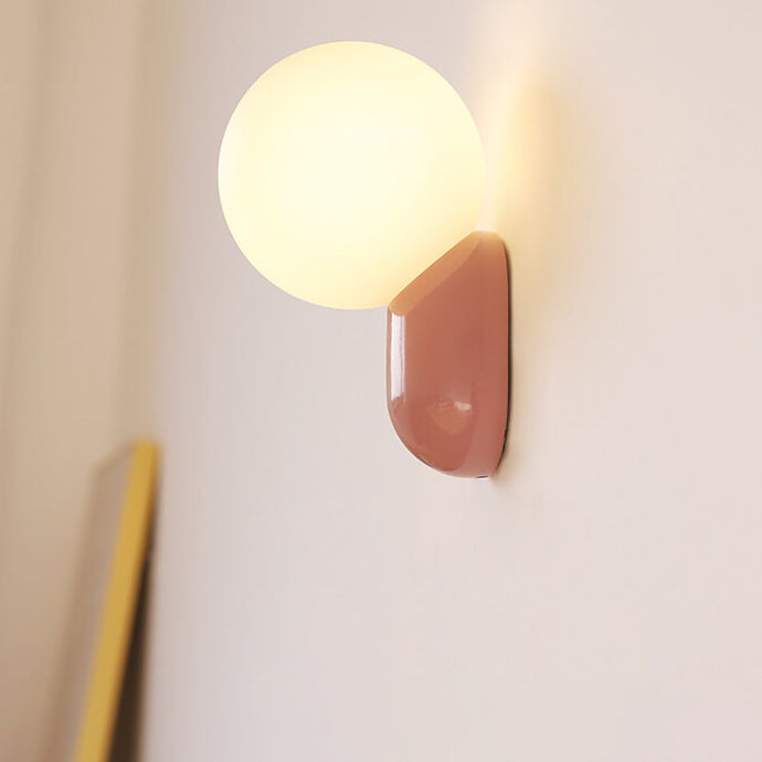 Chic Macaron Cream Resin 1-Light Wall Sconce Lamp for Modern Décor