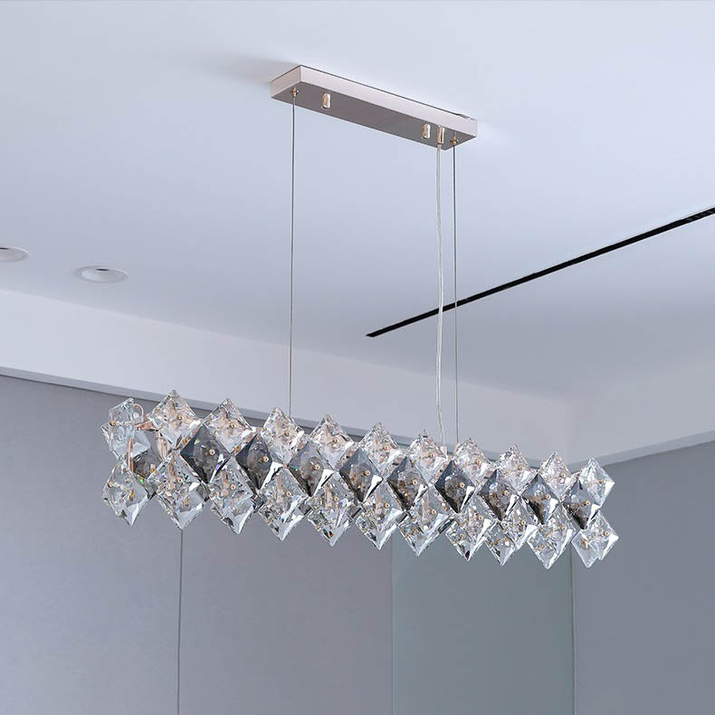 Modern Crystal Circular Chandelier with Plated Hardware for Living Room