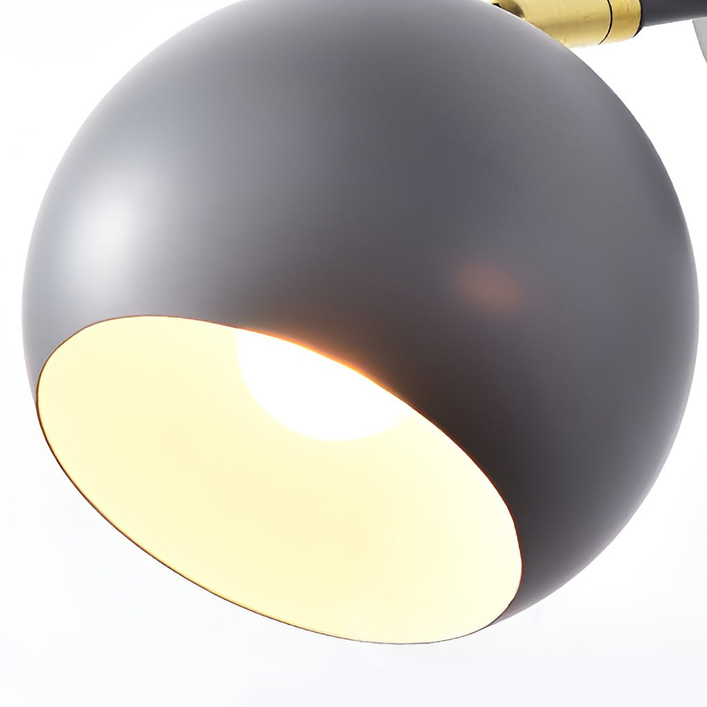 Adjustable White Hemispherical Nordic Wall Sconce Lamp for Modern Interiors