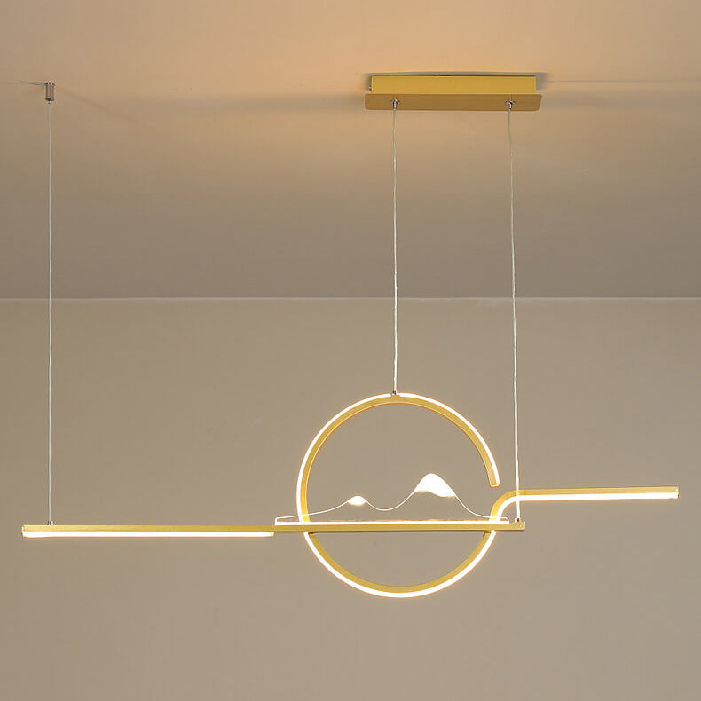 Contemporary Black LED Chandelier Pendant Light for Dining Room & Foyer