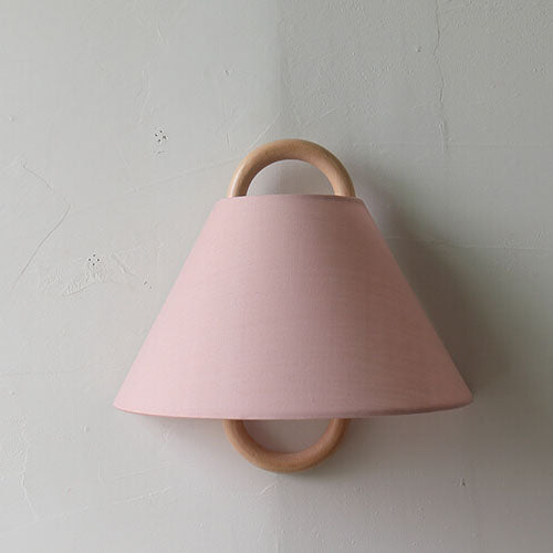 Contemporary Natural Wood Pleated Semi-Circle Wall Sconce for Living Room