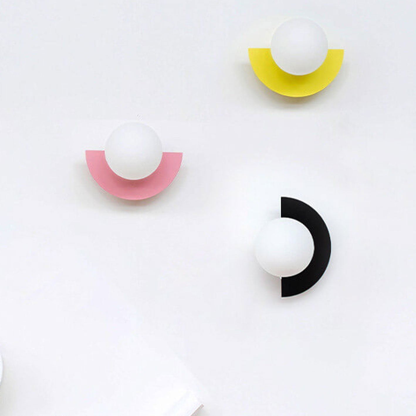 Colorful Glass Semi-Circle Wall Sconce Lamp for Modern Living Spaces
