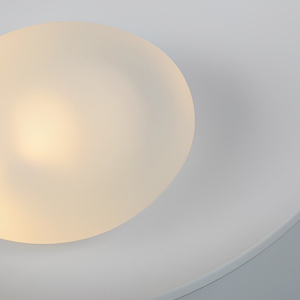 Nordic White Resin and Glass Decorative Wall Sconces for Living Room