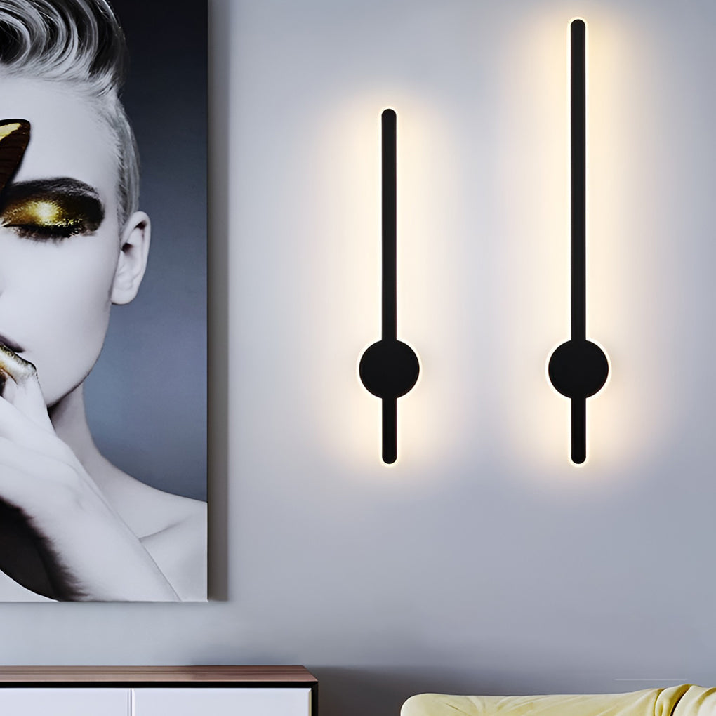 Sleek Modern LED Wall Sconce in Black/Gold/White for Living Room Decor