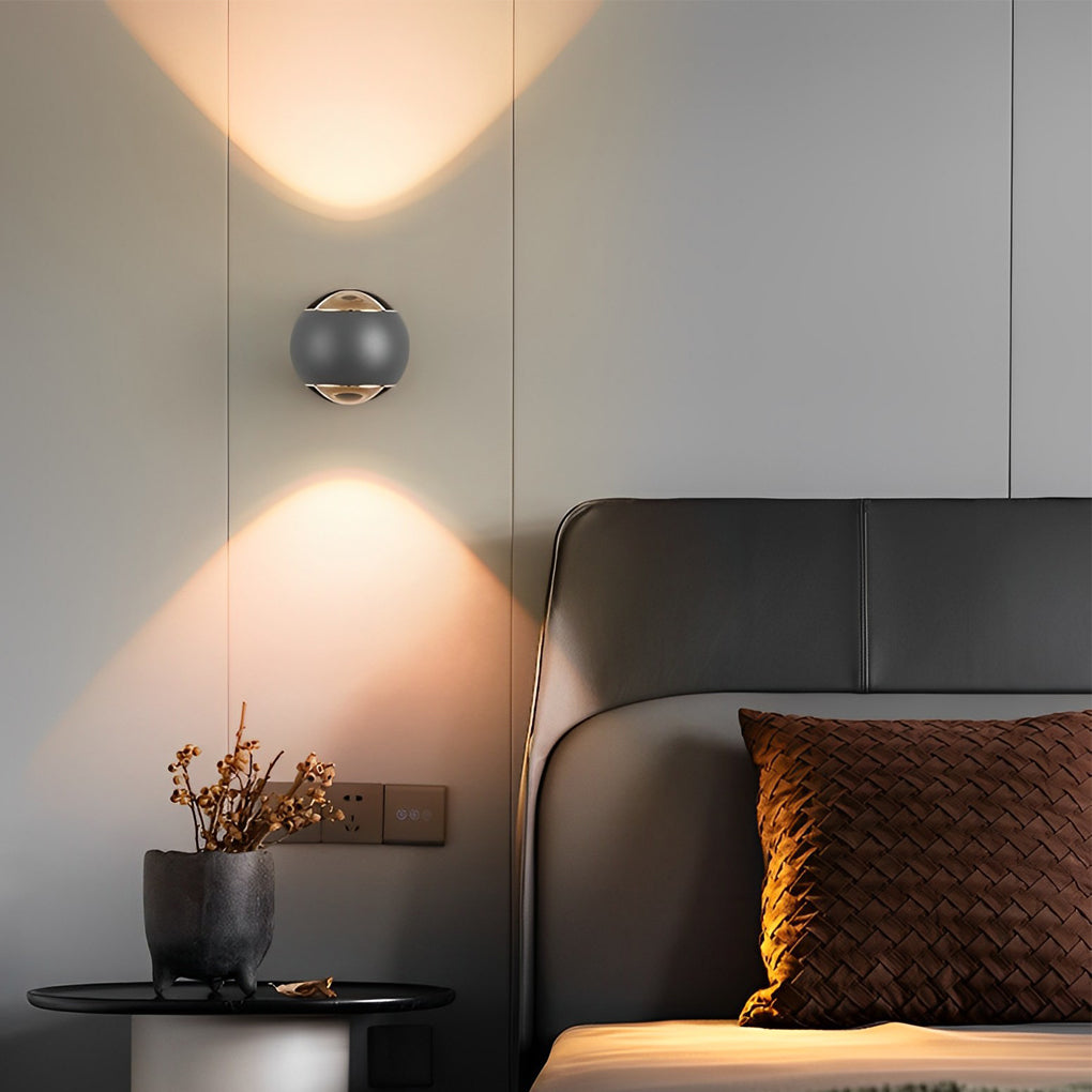 Sleek White LED Up and Down Wall Washer Light for Living Room Decor