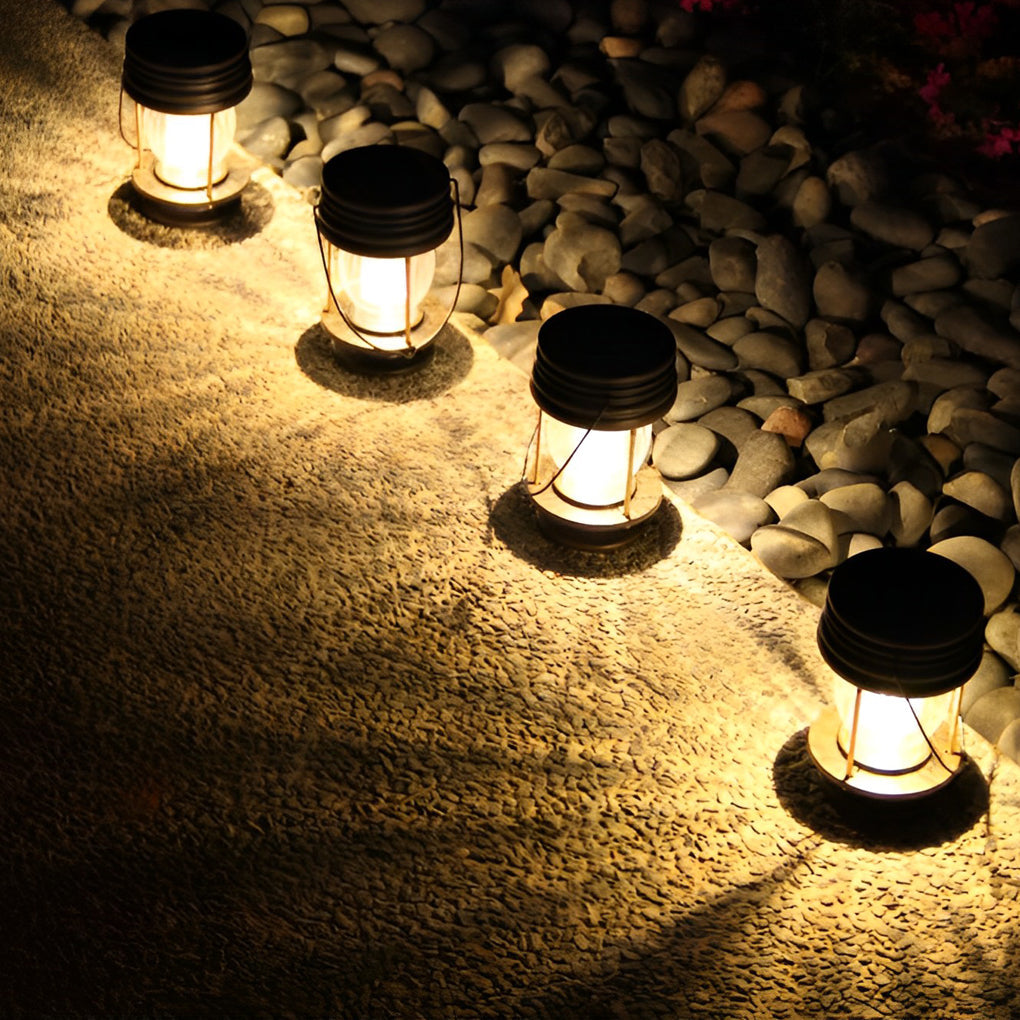Vintage Outdoor Solar LED Lights - Waterproof Portable Garden Fixtures