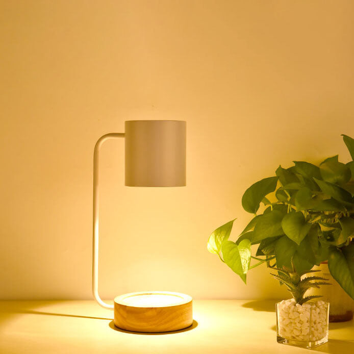 Japanese Minimalist Wood Table Lamp with Dimming Feature for Modern Decor