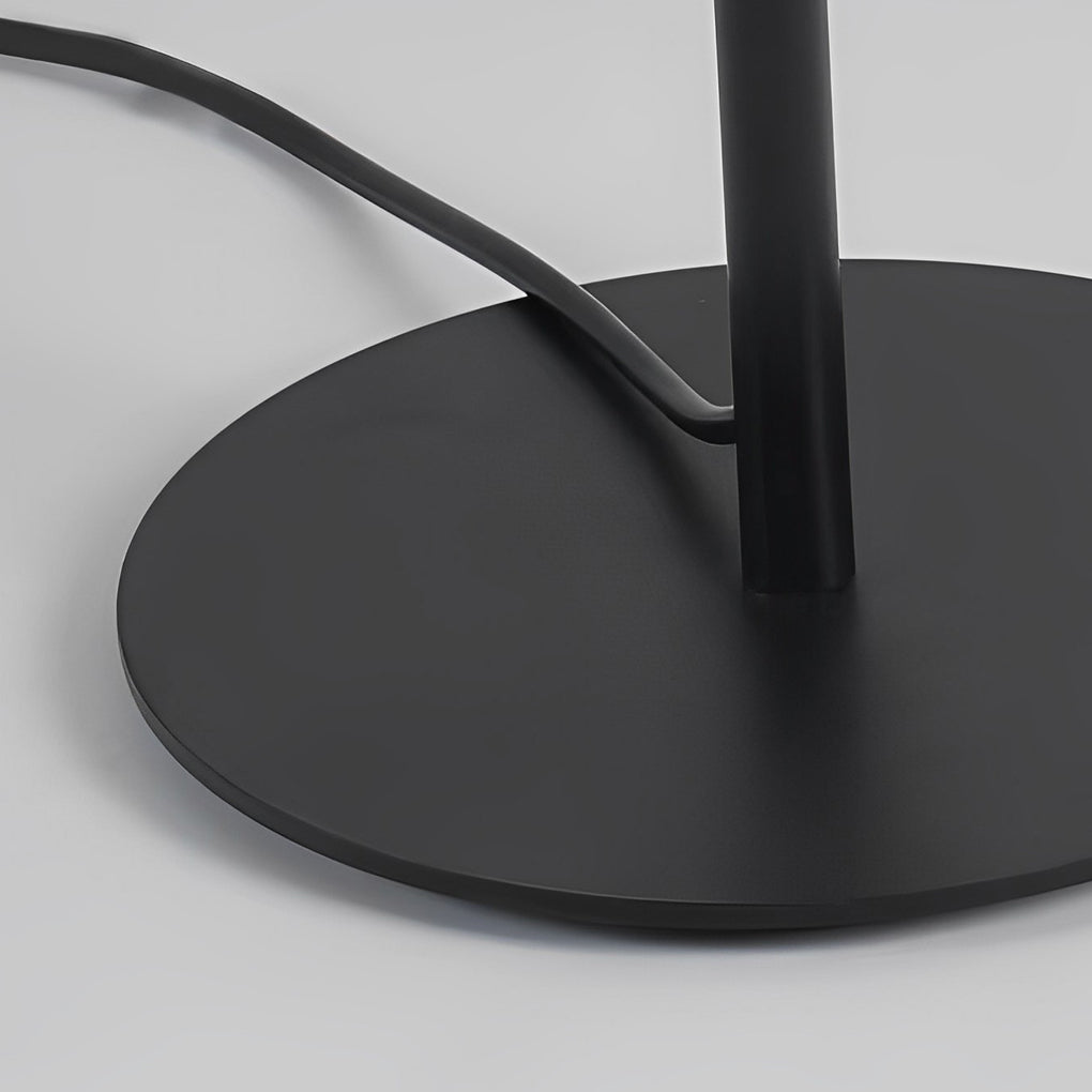 Sleek White Minimalist LED Oval Floor Lamp for Living Room and Bedroom