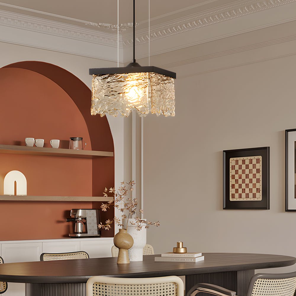 Elegant 1/2-Light Glass Dimming Chandelier for Dining Room Decor