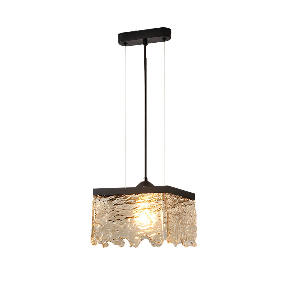 Elegant 1/2-Light Glass Chandelier with 3-Step Dimming for Dining Room