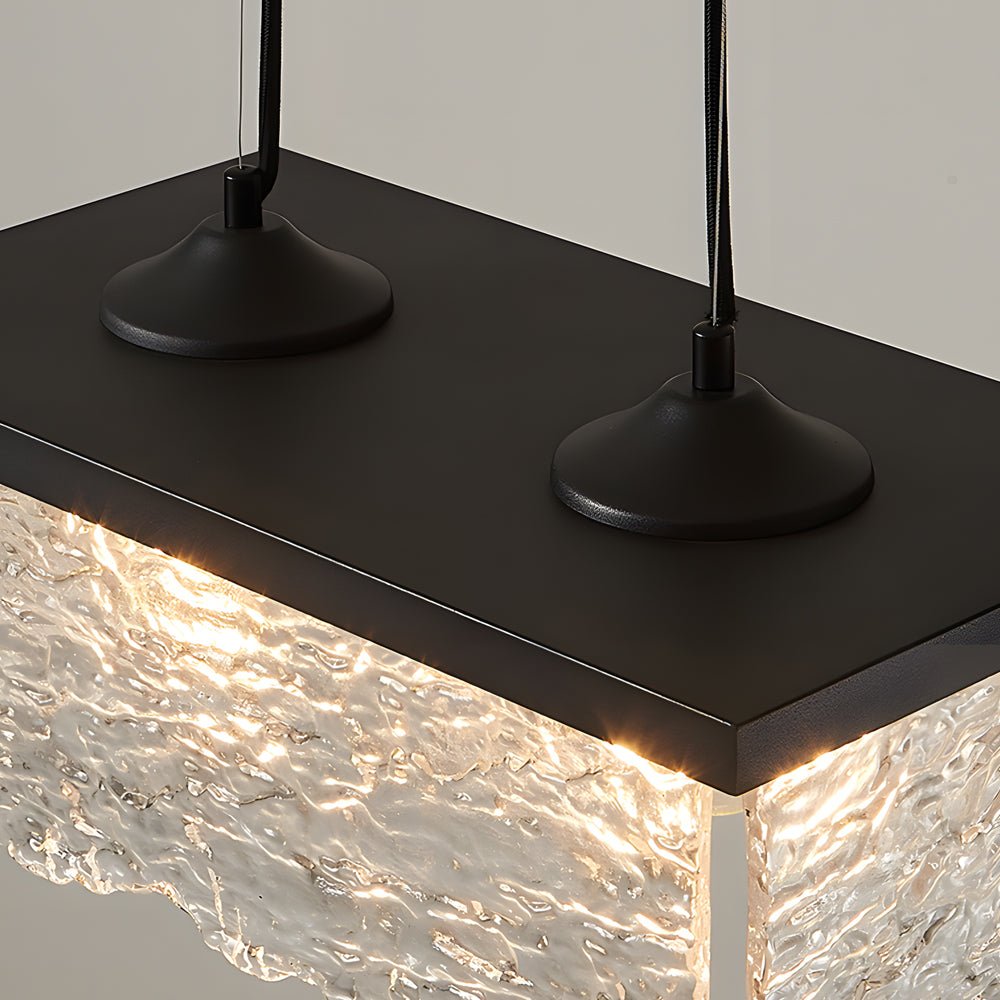 Elegant 1/2-Light Glass Chandelier with 3-Step Dimming for Dining Room