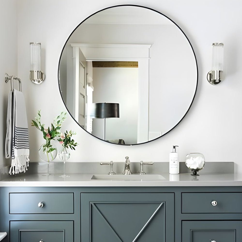Contemporary Chrome Gold Wall Sconce with Clear Glass Cylinder Shade