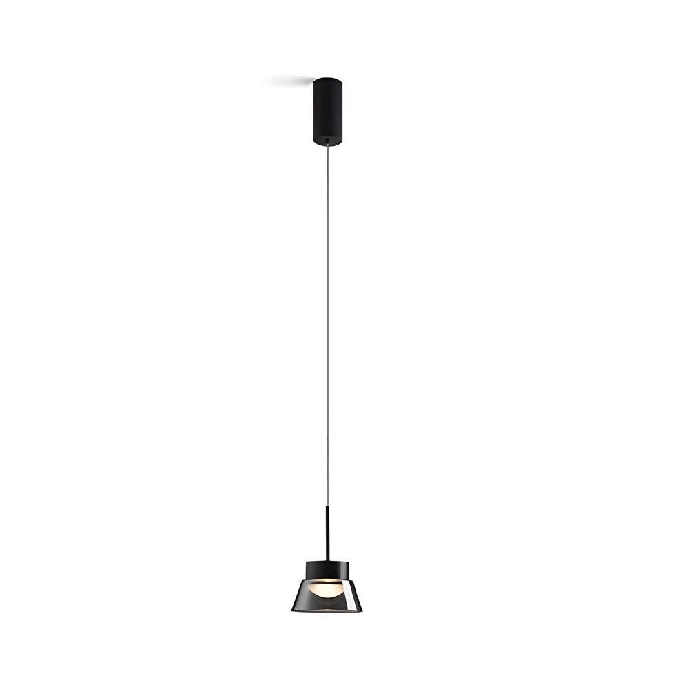 Modern Smoked Gray Glass Pendant Light Chandelier for Bedroom Decor