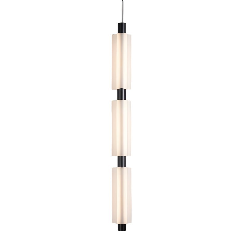 Modern Acrylic Cylinder Pendant Lights - Gold/Black for Dining Room