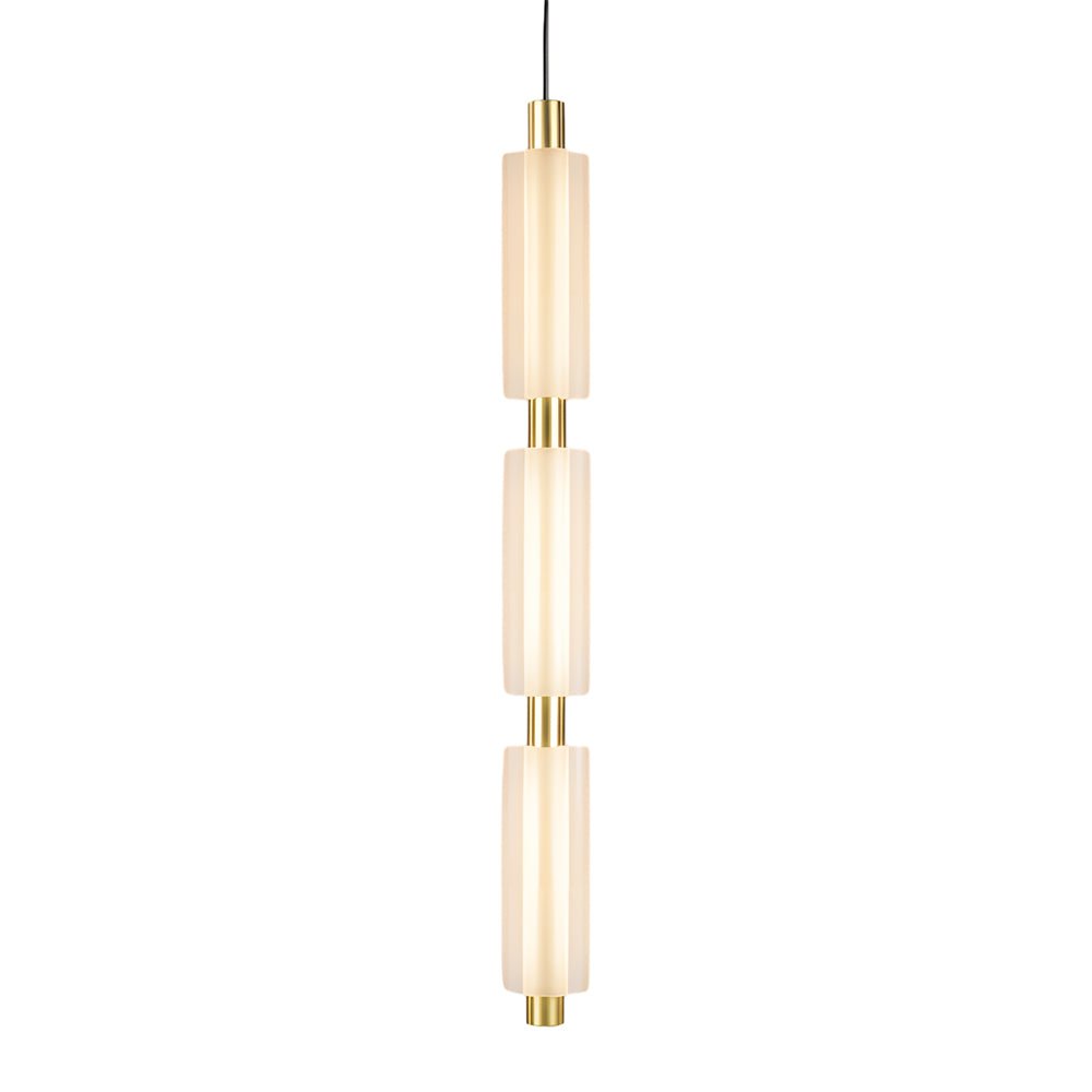 Modern Acrylic Cylinder Pendant Lights - Gold/Black for Dining Room