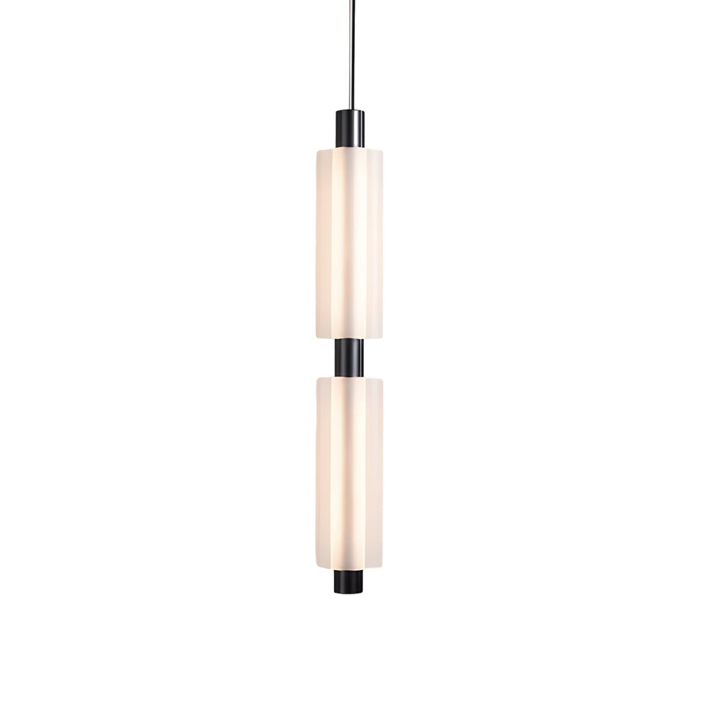 Modern Acrylic Cylinder Pendant Light Fixture in Gold/Black for Home Decor