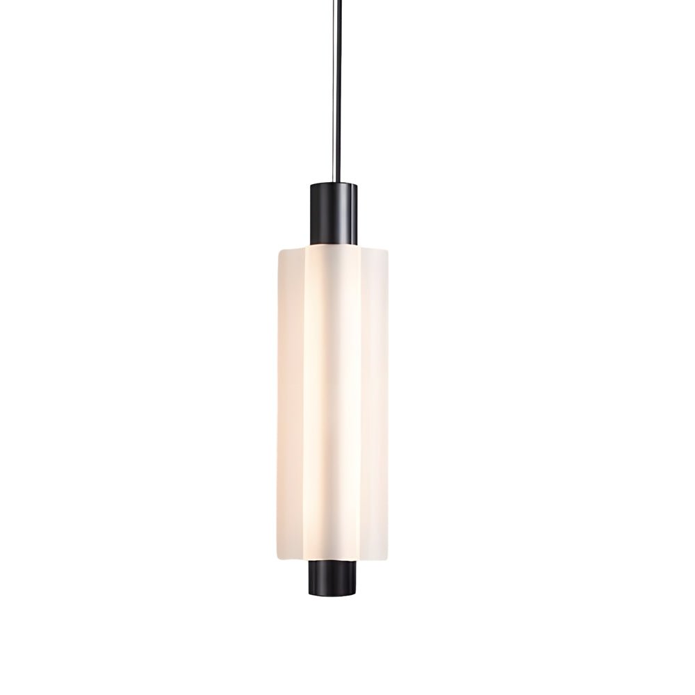 Modern Acrylic Cylinder Pendant Lights - Gold/Black for Dining Room