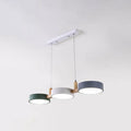 Elegant White Macaron Drum LED Chandelier for Living Room Dining Room