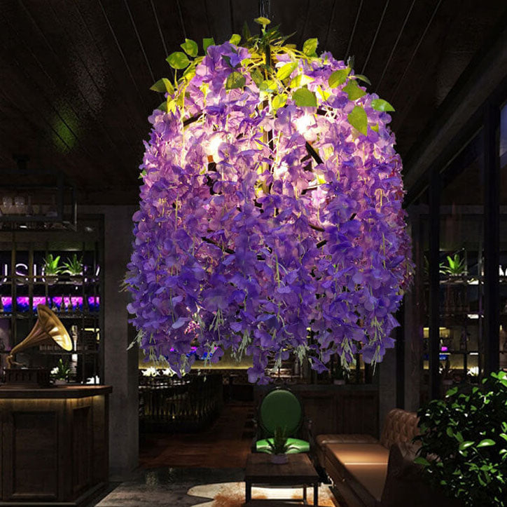 Vibrant Colorful Silk Flower Chandeliers for Modern Living Room & Bedroom