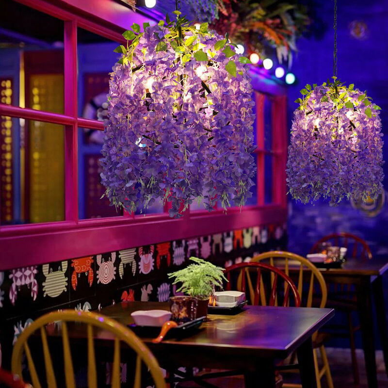 Vibrant Colorful Silk Flower Chandeliers for Modern Living Room & Bedroom