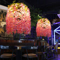 Vibrant Colorful Silk Flower Chandeliers for Modern Living Room & Bedroom