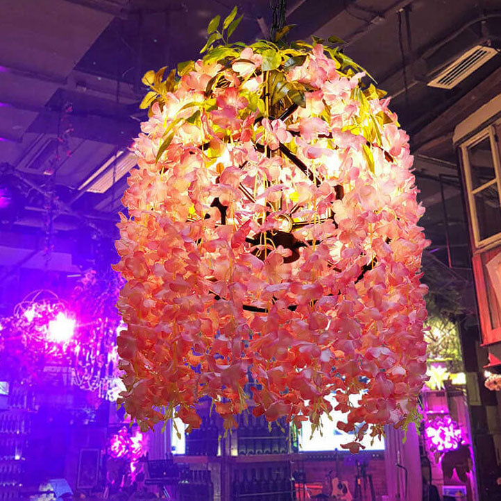 Vibrant Colorful Silk Flower Chandeliers for Modern Living Room & Bedroom