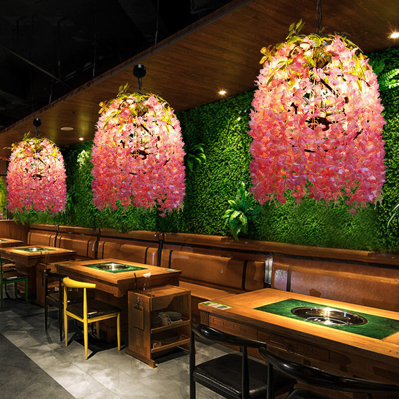Vibrant Colorful Silk Flower Chandeliers for Modern Living Room & Bedroom