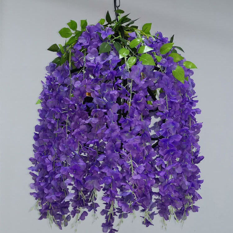 Vibrant Colorful Silk Flower Chandeliers for Modern Living Room & Bedroom