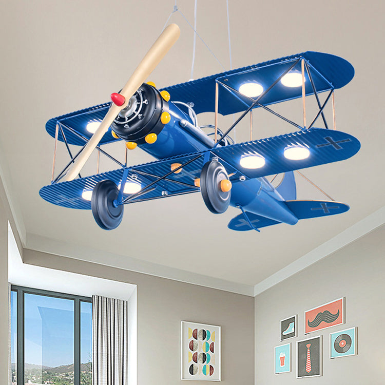 Colorful Acrylic Kids Aircraft LED Chandelier for Modern Bedroom Decor