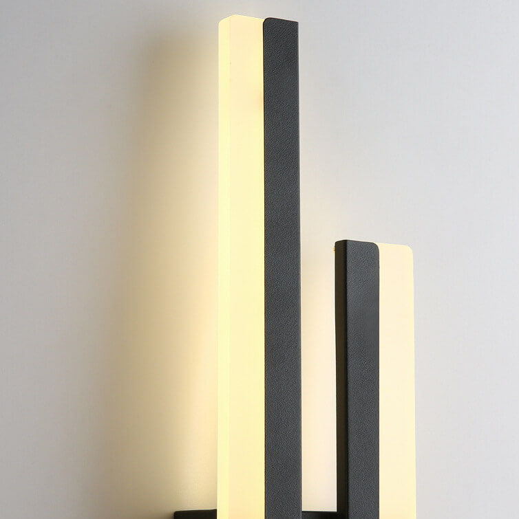 Sleek Black Iron Acrylic LED Wall Sconce Lamp for Contemporary Spaces
