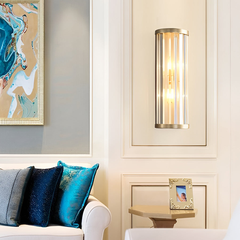 Nordic Style Warm Light Crystal Wall Sconce Lamp for Bedroom Decor