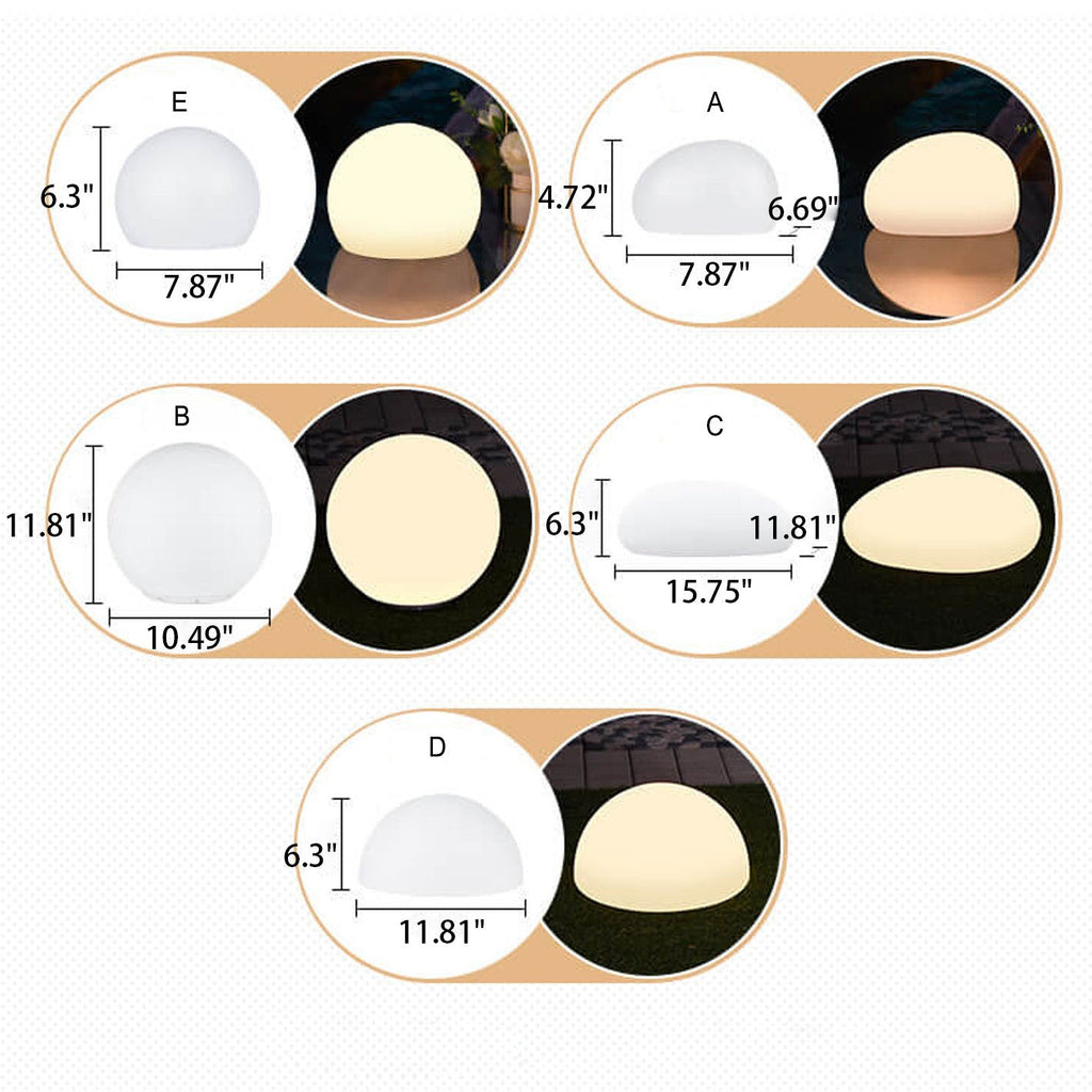 Bright White Solar-Powered Waterproof PE Spherical LED Lawn Lights