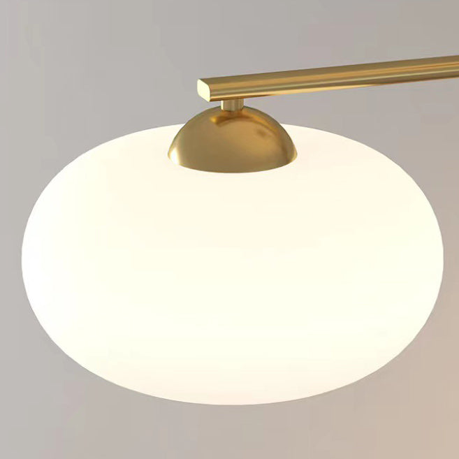Modern Minimalist Persimmon Glass 3-Light Iron Chandelier for Dining Room