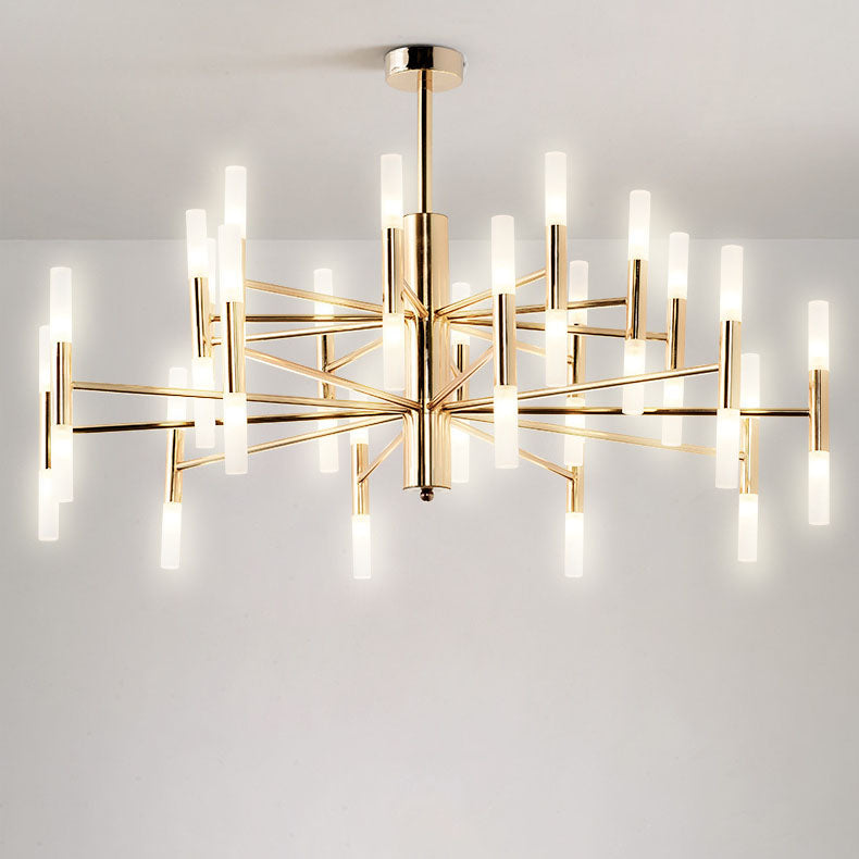 Nordic Style Black Wrought Iron Chandelier Pendant for Bedroom Décor