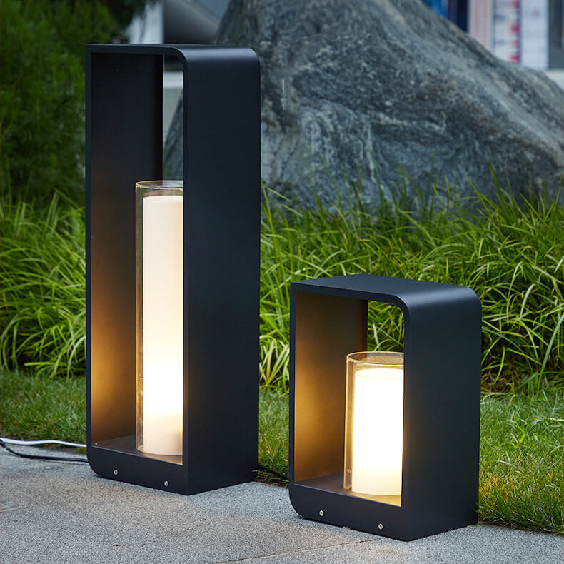 Contemporary Square Stainless Steel LED Landscape Light for Outdoor Use
