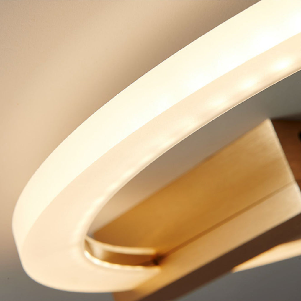 Modern Circle Dimmable LED Wall Sconce Light Fixture for Bedroom Decor