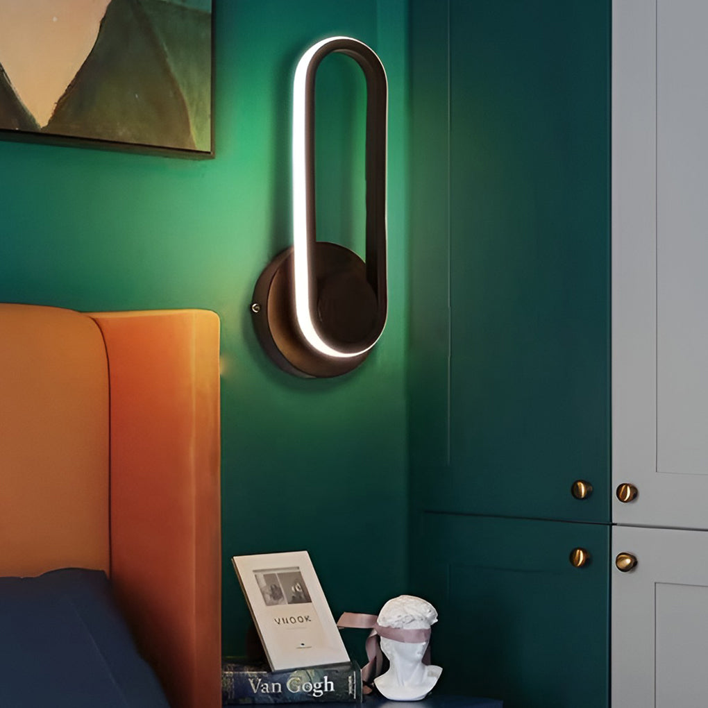 Nordic Style LED Wall Sconce Light - 330° Rotatable Rectangular Design