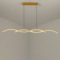 Nordic Minimalist LED Chandelier with Wave Design for Dining Room