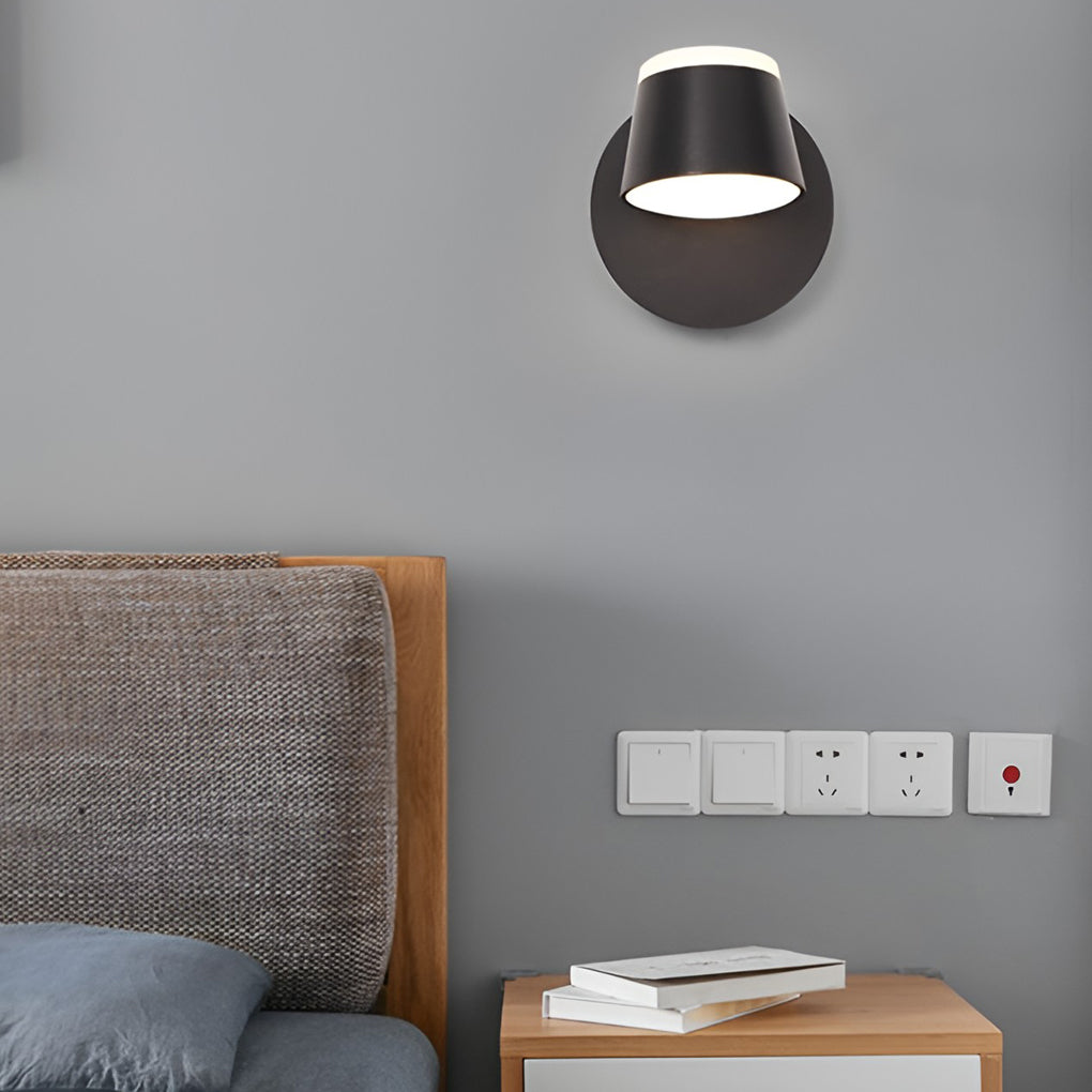 Modern White Adjustable LED Up-Down Wall Sconces for Living Room Decor
