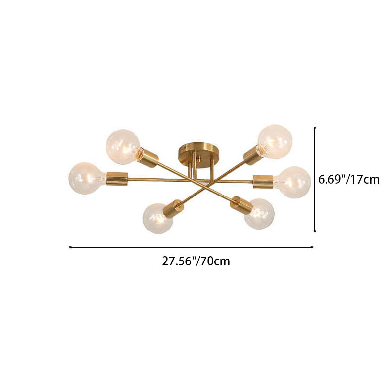 Elegant Gold Finish 6-Light Glass Shade Chandelier for Luxurious Spaces