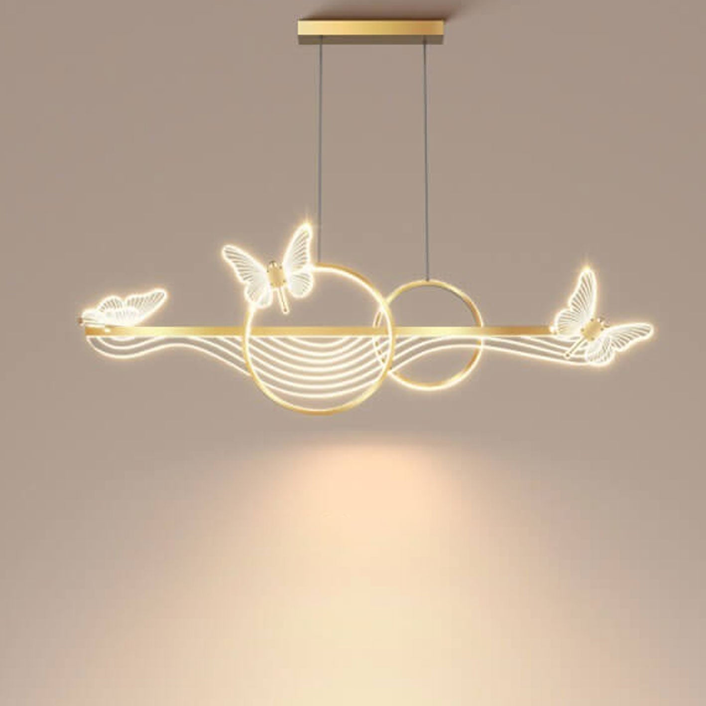 Luxury Nordic Style LED Chandelier Pendant Light for Kitchen Island