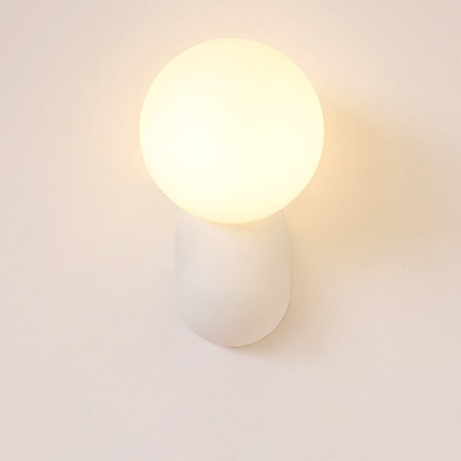 Chic Macaron Cream Resin 1-Light Wall Sconce Lamp for Modern Décor