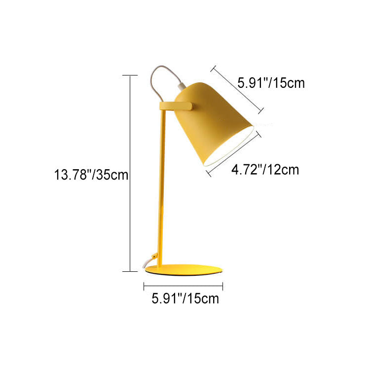 Nordic Pastel Color Iron Bucket Table Lamp for Modern Home Decor