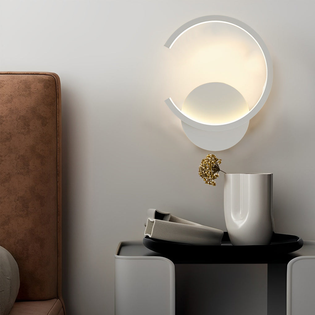 Nordic Round Stepless Dimming LED Wall Sconce Light for Living Room