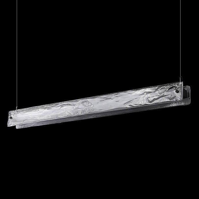Modern Clear Glass LED Chandelier Pendant Light for Kitchen Island